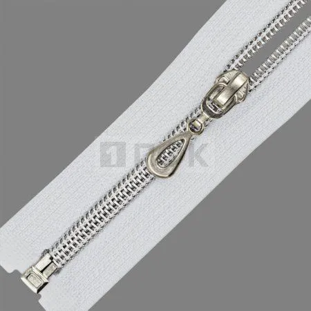 Молния спиральная (витая) тип 7 70см арт.0325 разъем цв 101 зв серебро (уп 100шт)