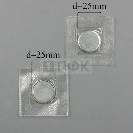 Кнопка магнитная потайная круглая 25мм цв никель (уп 250пар) Кнопка магнитная потайная круглая 25мм цв никель (уп 250пар)