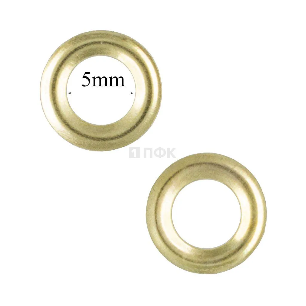 Люверсы №3 5мм сталь цв золото (уп 5000шт)  — ПФКР Люверсы №3 5мм сталь цв золото (уп 5000шт)