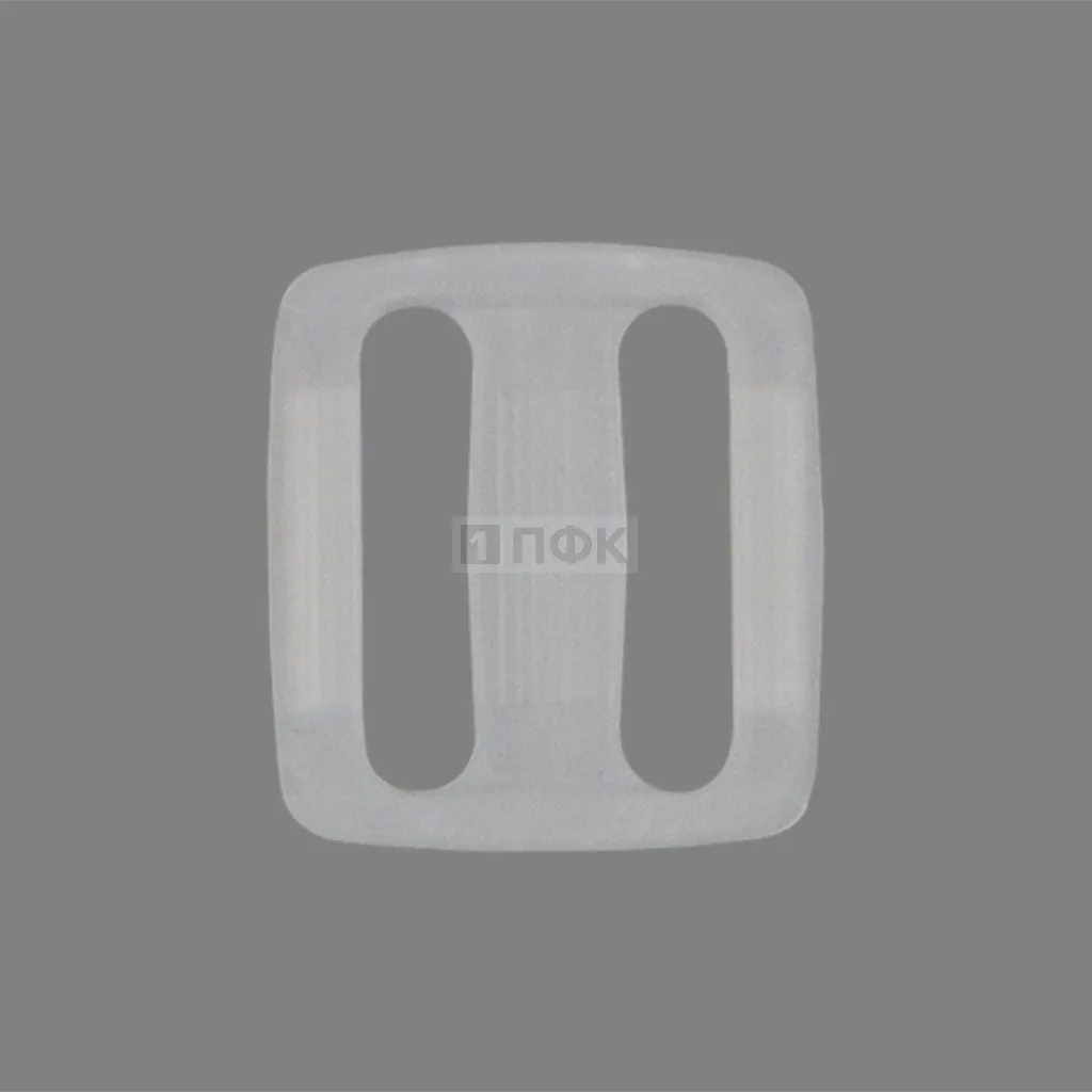 Пряжка двухщелевая ДЩ-20 ПП 20мм цв прозрачный (уп 1000шт/10000шт)