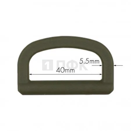 Полукольцо пластик 40мм цв хаки (уп 500шт/5000шт) ПФК Полукольцо пластик 40мм цв хаки (уп 500шт/5000шт) ПФК