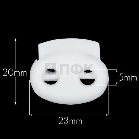 Фиксатор для шнура пластик 8982 цв белый (уп 500шт) Фиксатор для шнура пластик 8982 цв белый (уп 500шт)