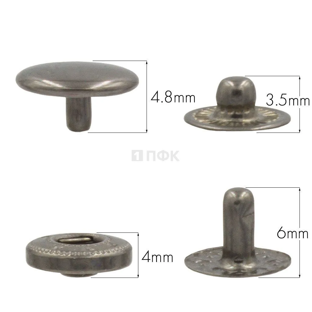 Кнопка для одежды 10мм Альфа сталь цв никель тем (уп 1440шт) STRONG — ПФКР Кнопка для одежды 10мм Альфа сталь цв никель тем (уп 1440шт) STRONG