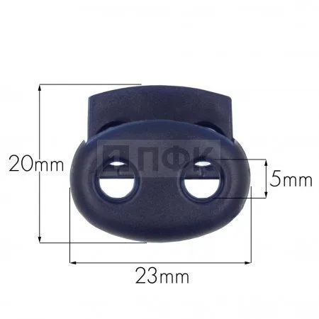 Фиксатор для шнура пластик 8982 цв синий тем (уп 500шт) Фиксатор для шнура пластик 8982 цв синий тем (уп 500шт)