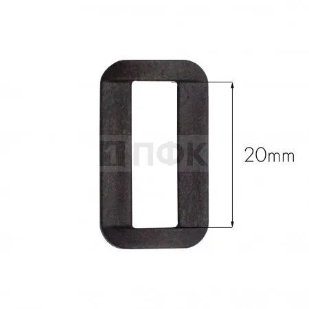 Пряжка-рамка пластик 20мм ПП цв черный (уп 2000шт/10000шт)
