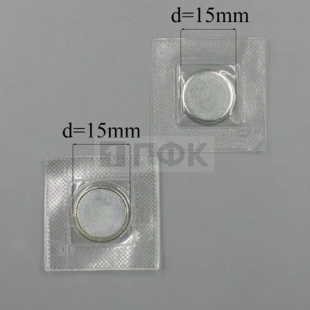 Кнопка магнитная потайная круглая 15мм цв никель (уп 250пар) Кнопка магнитная потайная круглая 15мм цв никель (уп 250пар)