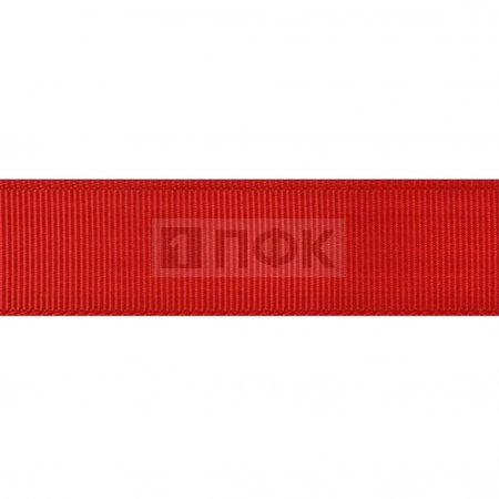 Лента репсовая (тесьма вешалочная) 25мм цв красный (уп 50м/800м)