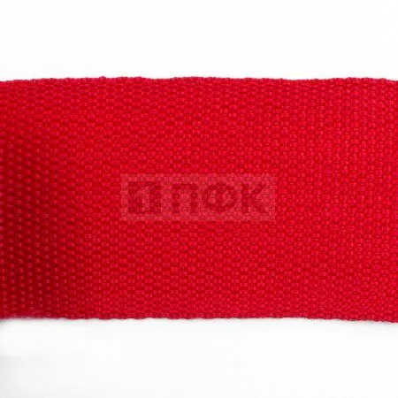 Стропа текстильная (лента ременная) 15мм 8 гр/м цв 200 красный (рул 50м/уп 3000м)