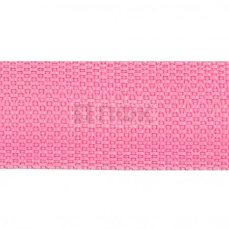 Стропа текстильная (лента ременная) 50мм 26,5 гр/м цв 800 розовый (рул 50м/уп 3000м)