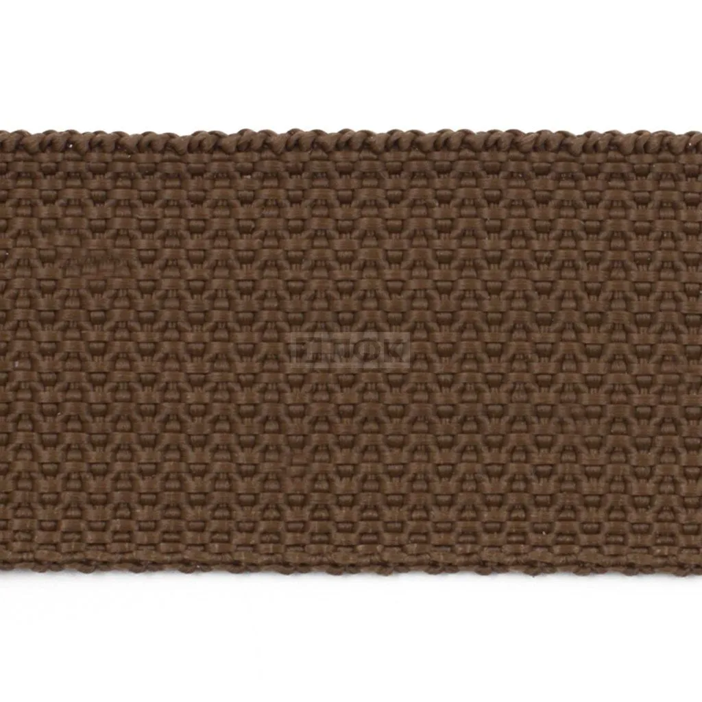 Стропа текстильная (лента ременная) 10мм 2,7 гр/м цв 530 коричневый (рул 50м/уп 3000м)